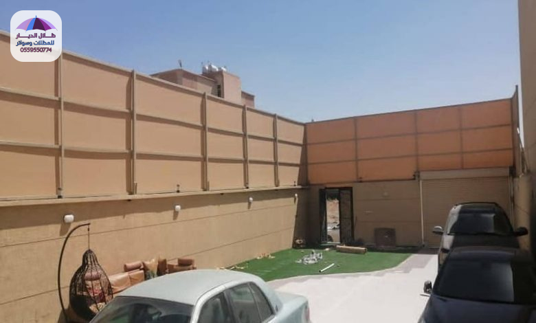 ظلال الديار للمظلات والسواتر لتركيب سواتر قماش بولي إيثيلين وبي في سي في جدة