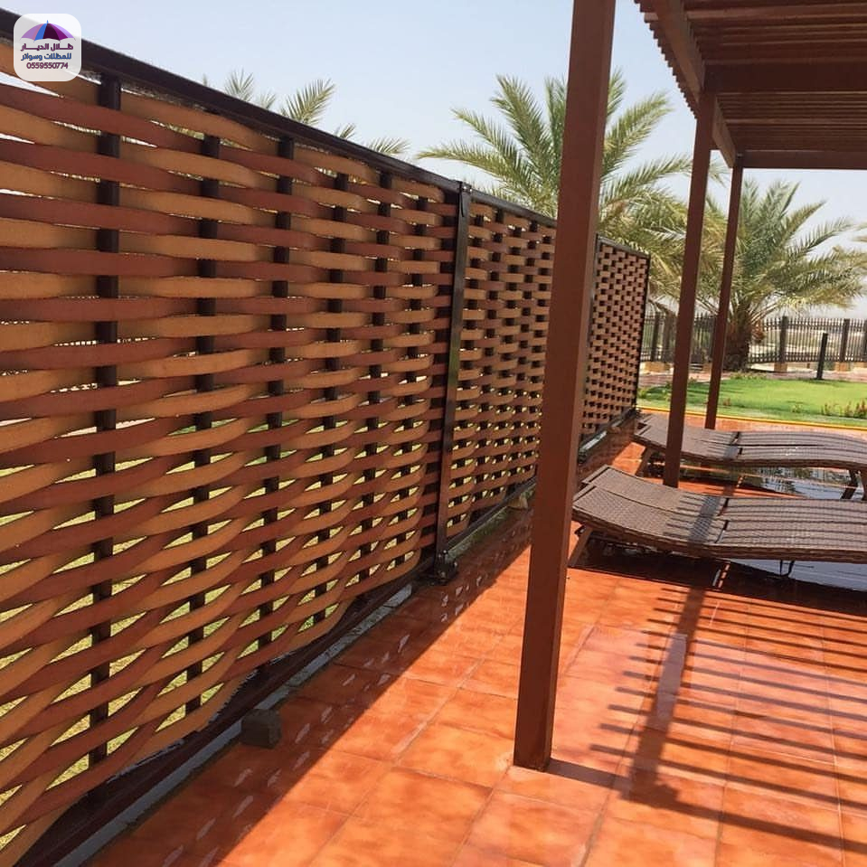 سواتر خشبية شرائح ومجدولة بجدة